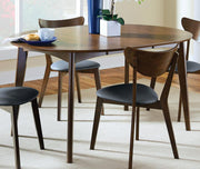 Jedda - Oval Extension Leaf Dining Table - Dark Walnut - JaxCo Furniture
