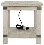Carynhurst - White Wash Gray - Rectangular End Table - JaxCo Furniture
