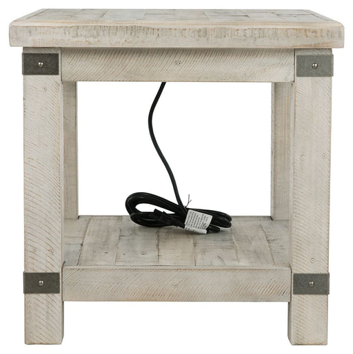 Carynhurst - White Wash Gray - Rectangular End Table - JaxCo Furniture