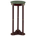 Edie - Round Marble Top Accent Side Table - Merlot - JaxCo Furniture