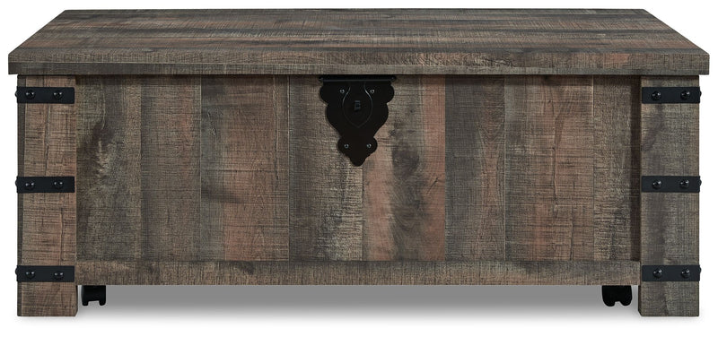 Hollum - Rustic Brown - Lift Top Cocktail Table - JaxCo Furniture