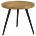 Zoe - Round Mango Wood Side End Table - Natural - JaxCo Furniture