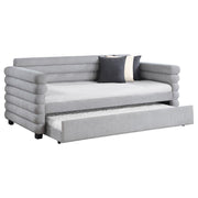 Patricia - Boucle Upholstered Day Bed With Trundle - JaxCo Furniture