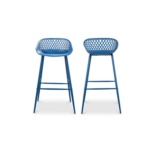 Piazza - Outdoor Barstool (Set of 2) - Blue - JaxCo Furniture