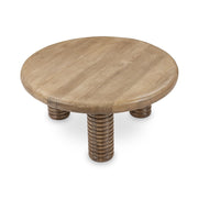 Ilaria - Reclaimed Wood Round Coffee Table - Sand Washed - JaxCo Furniture