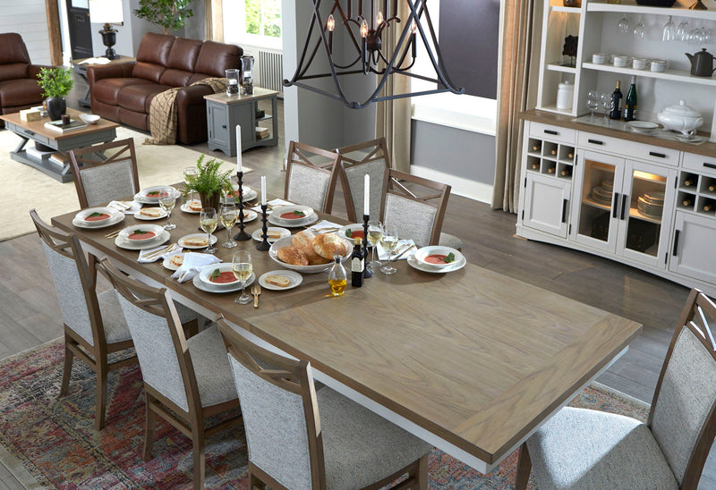 Americana Modern Dining - Trestle Extendable Dining Table - Cotton - JaxCo Furniture