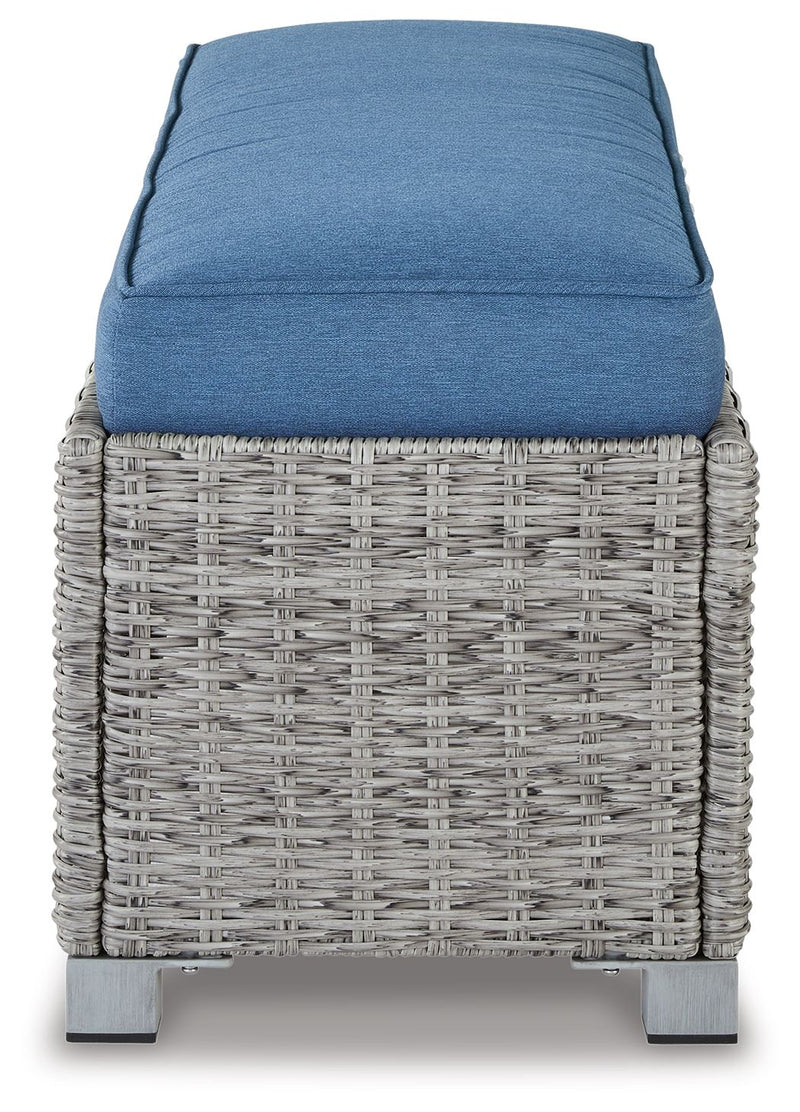 Naples Beach - Light Gray - Bench with Cushion - JaxCo Furniture