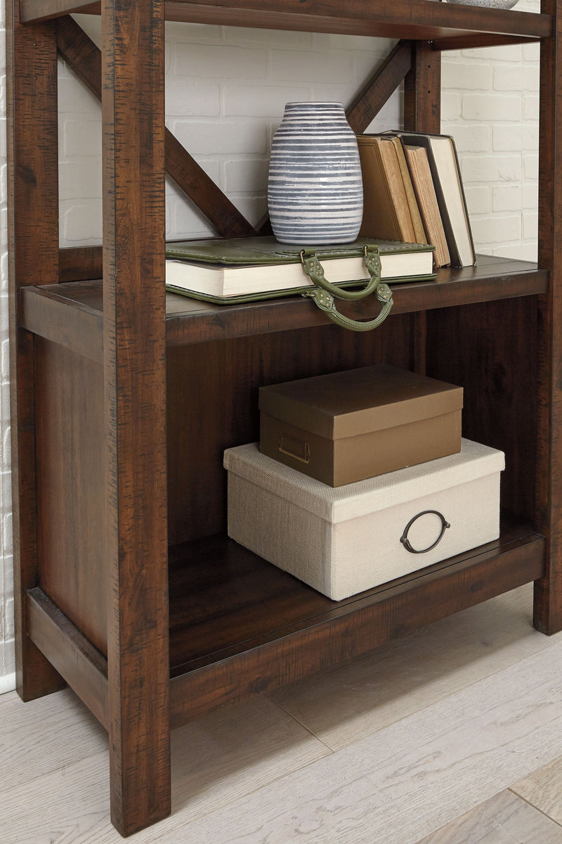 Baldridge - Rustic Brown - Large Bookcase - JaxCo Furniture