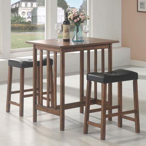 Oleander - 3 Piece Counter Height Dining Table Set Nut - Brown - JaxCo Furniture