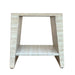 Rosen - Outdoor Concrete Rectangle End Table - Travertine - JaxCo Furniture