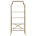 Serena - 5-Shelf Glass Bookshelf - Gold - JaxCo Furniture