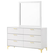 Kendall - 6-Drawer Dresser With Mirror - JaxCo Furniture