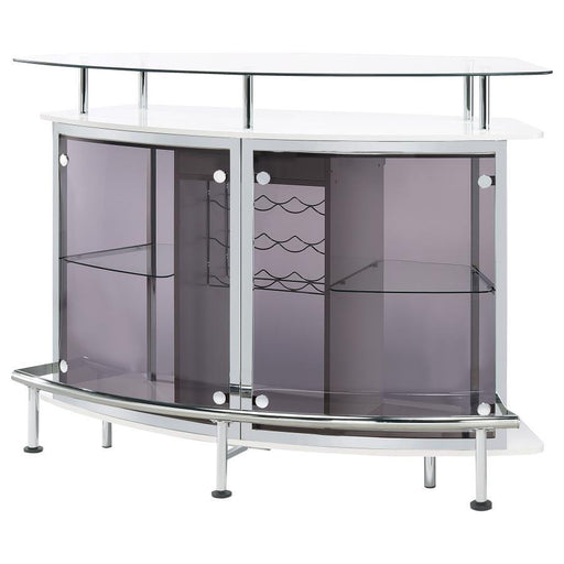 Gideon - Curved Glass Top Home Cabinet - JaxCo Furniture