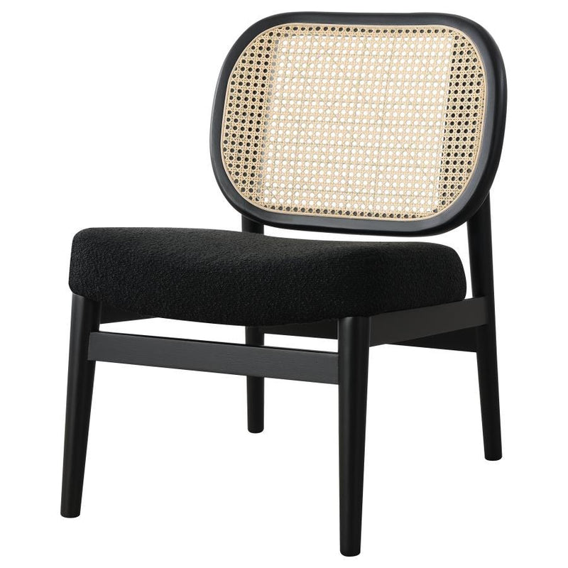 Rayo - Rattan Cane Back Accent Chair With Padded Seat - JaxCo Furniture