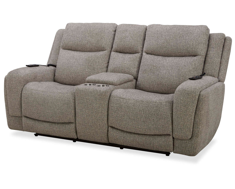Penfield - Power Zero G Console Loveseat With Heat, Massage & Speaker P3 - Frappe - JaxCo Furniture