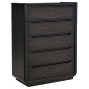 Leandro - 5-Drawer Bedroom Chest Of Drawers - Burnished Black - JaxCo Furniture