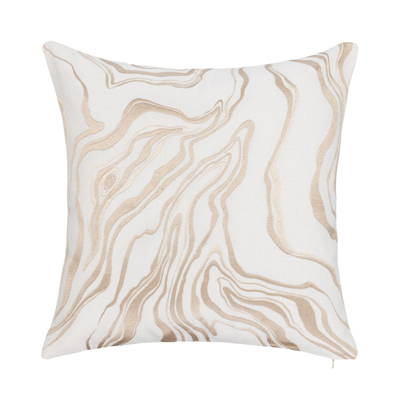 Tranquil Coasts - 22" x 22" Drift Pillow - Ivory / Natural - JaxCo Furniture