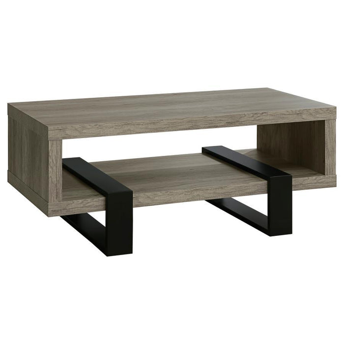 Dinard - Engineered Wood Coffee Table - Gray Driftwood - JaxCo Furniture