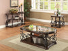 Laney - Scrollwork Entryway Sofa Console Table - Deep Merlot - JaxCo Furniture