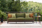 Horizon Hall - Brown / Green - Sofa With Cushion - JaxCo Furniture