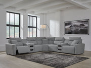 ModMax II - Salt And Pepper - Reclining Sectional - JaxCo Furniture