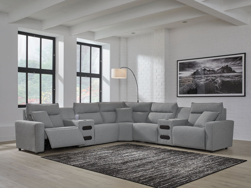 ModMax II - Salt And Pepper - Reclining Sectional - JaxCo Furniture
