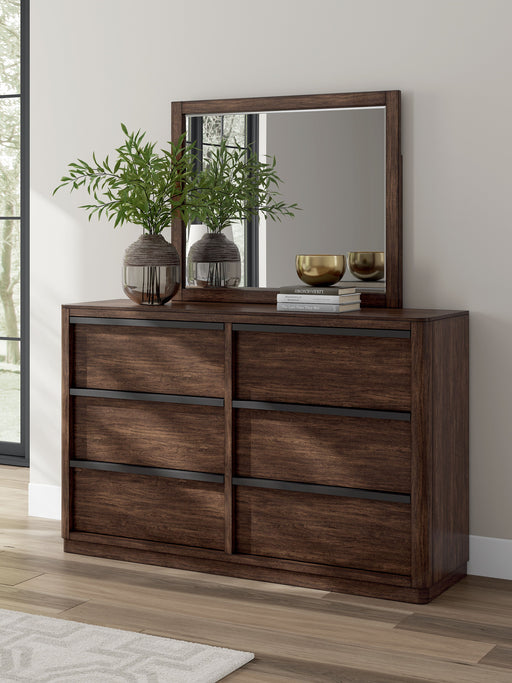 Dilenno - Dark Brown - Dresser And Mirror - JaxCo Furniture
