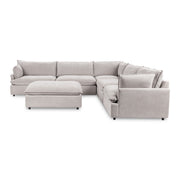 Caplan - 6 Piece Modular Sectional With Ottoman - JaxCo Furniture