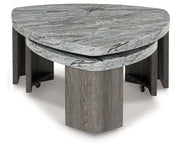 Surmour - Gray / Brown - Stacked Cocktail Table - JaxCo Furniture