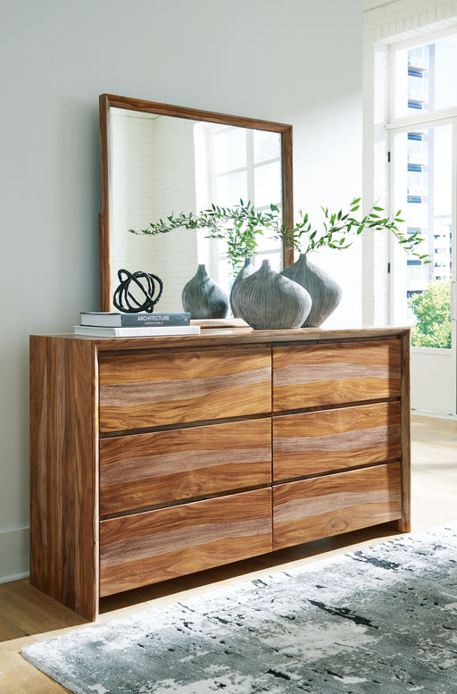 Dressonni - Brown - Dresser And Mirror - JaxCo Furniture