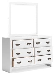 Binterglen - White - Dresser And Mirror - JaxCo Furniture