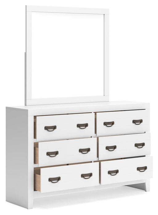 Binterglen - White - Dresser And Mirror - JaxCo Furniture