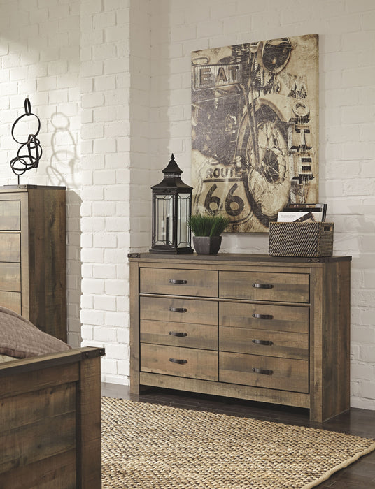 Trinell - Brown Dark - Six Drawer Dresser - 61.34" X 15.98" X 42.99" - JaxCo Furniture