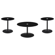 Ganso - Round Glass Top Coffee And End Table Set - JaxCo Furniture
