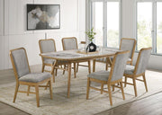 Croyden - 7 Piece Rectangular Dining Set - Gray / Weathered Natural - JaxCo Furniture