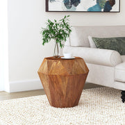 Jacinto - Octagonal Solid Mango Wood Side Table - JaxCo Furniture