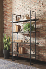 Gilesgrove - Black / Gray - Bookcase - JaxCo Furniture