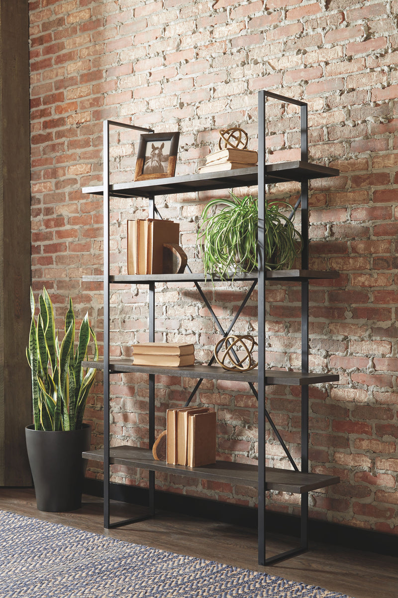 Gilesgrove - Black / Gray - Bookcase - JaxCo Furniture