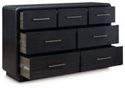 Rowanbeck - Black - Dresser - JaxCo Furniture