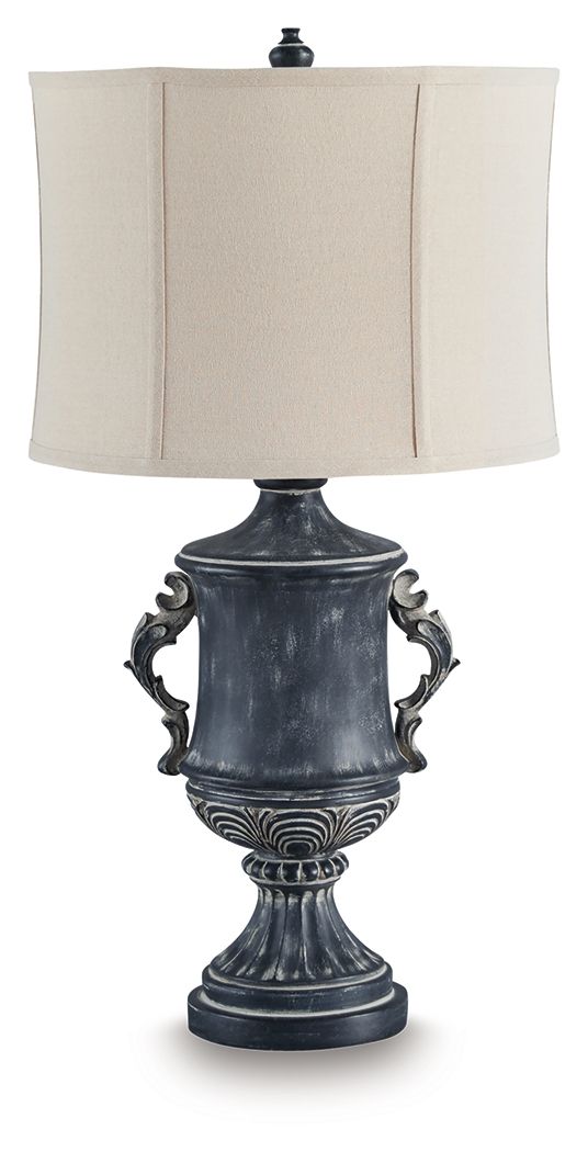 Morvanford - Antique Black - Poly Table Lamp - JaxCo Furniture