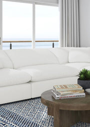 Raleigh - Boucle Upholstered Armless Chair - Ivory - JaxCo Furniture