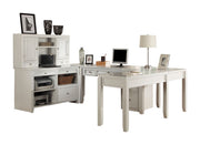 Boca - U Shape Desk With Credenza File And Hutch - Cottage White - JaxCo Furniture