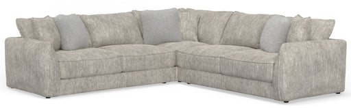 Bucktown - 3 Piece Sectional With Extra Thick Cuddler Seat Cushions - Parchment - JaxCo Furniture