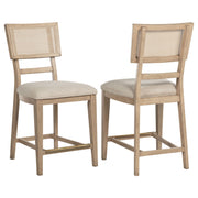 Kailani - Radio Weave Cane Counter Dining Side Chair (Set of 2) - Beige Oak - JaxCo Furniture
