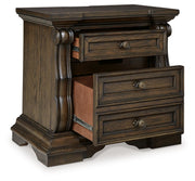 Maylee - Dark Brown - Three Drawer Night Stand - JaxCo Furniture
