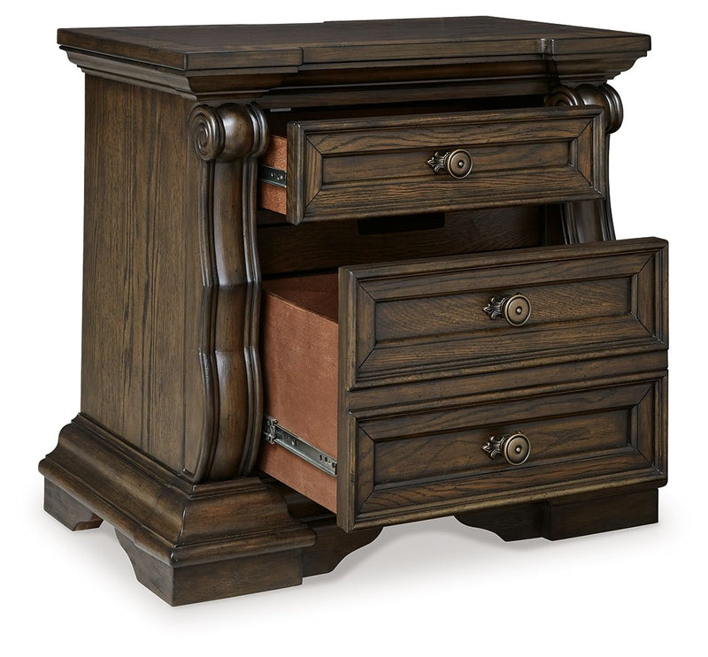 Maylee - Dark Brown - Three Drawer Night Stand - JaxCo Furniture