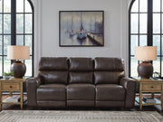 Crossplex - Smoke - Power Recline Sofa With Adjustable Headrest - JaxCo Furniture