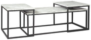 Donnesta - Gray / Black - Occasional Table Set (Set of 3) - JaxCo Furniture