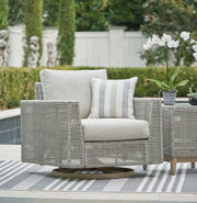Seton Creek - Gray - Swivel Lounge With Cushion - JaxCo Furniture