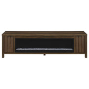 Carey - 79" TV Stand Fireplace Media Console - Dark Pine - JaxCo Furniture